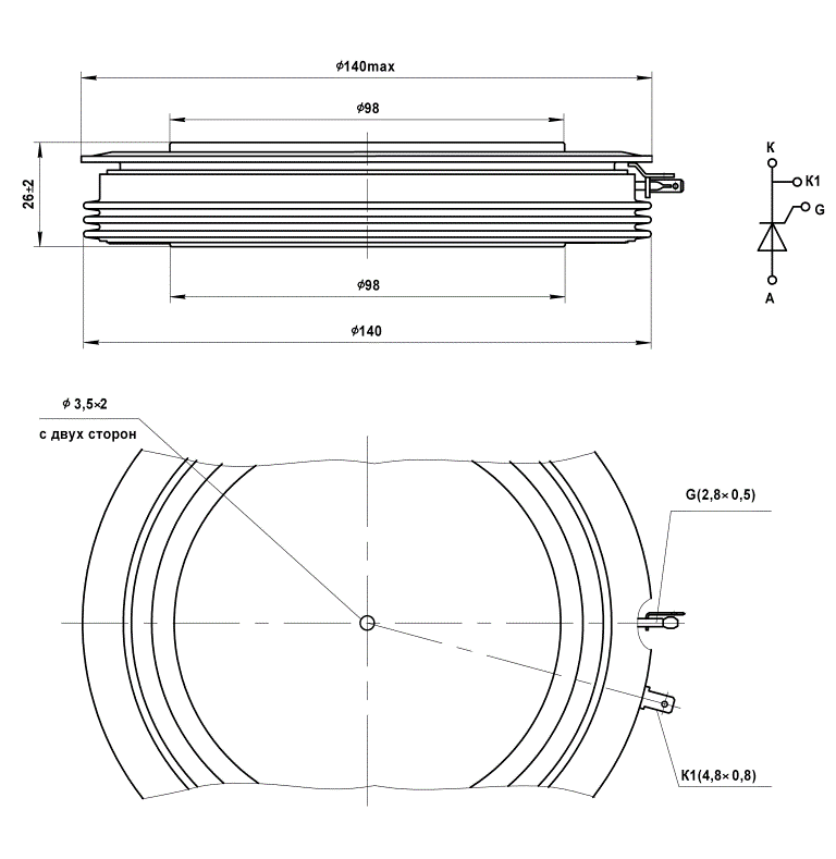 Тиристор ТБИ193-2500