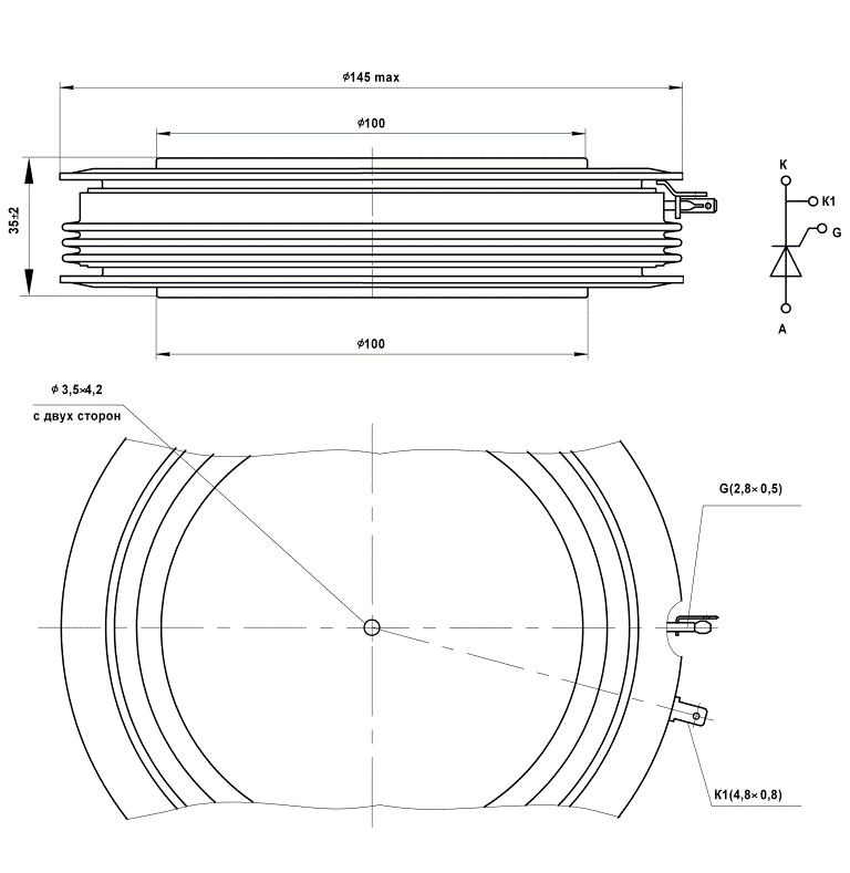 Тиристор Т193-2500